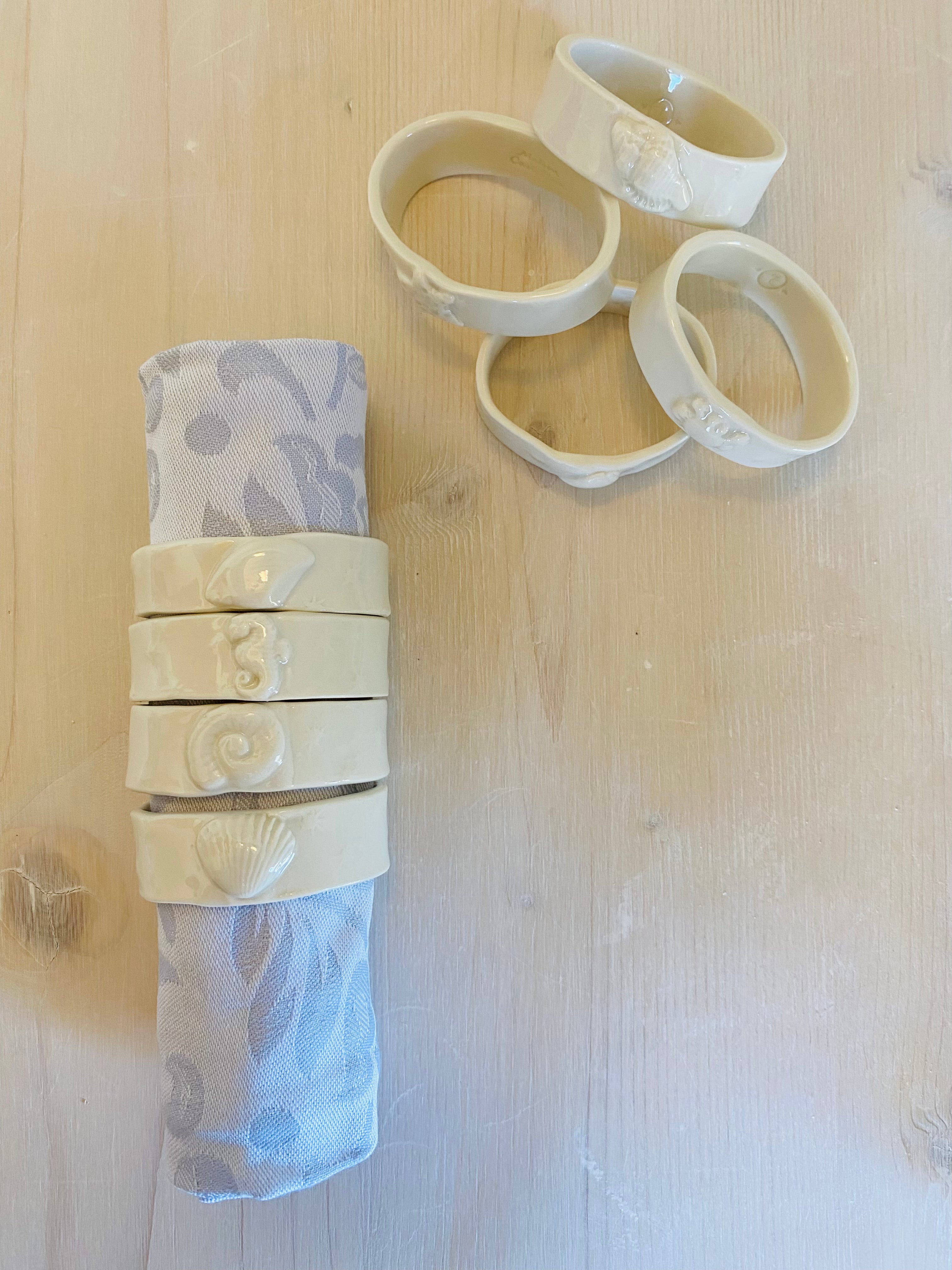 Ronds de serviette hippocampe & co